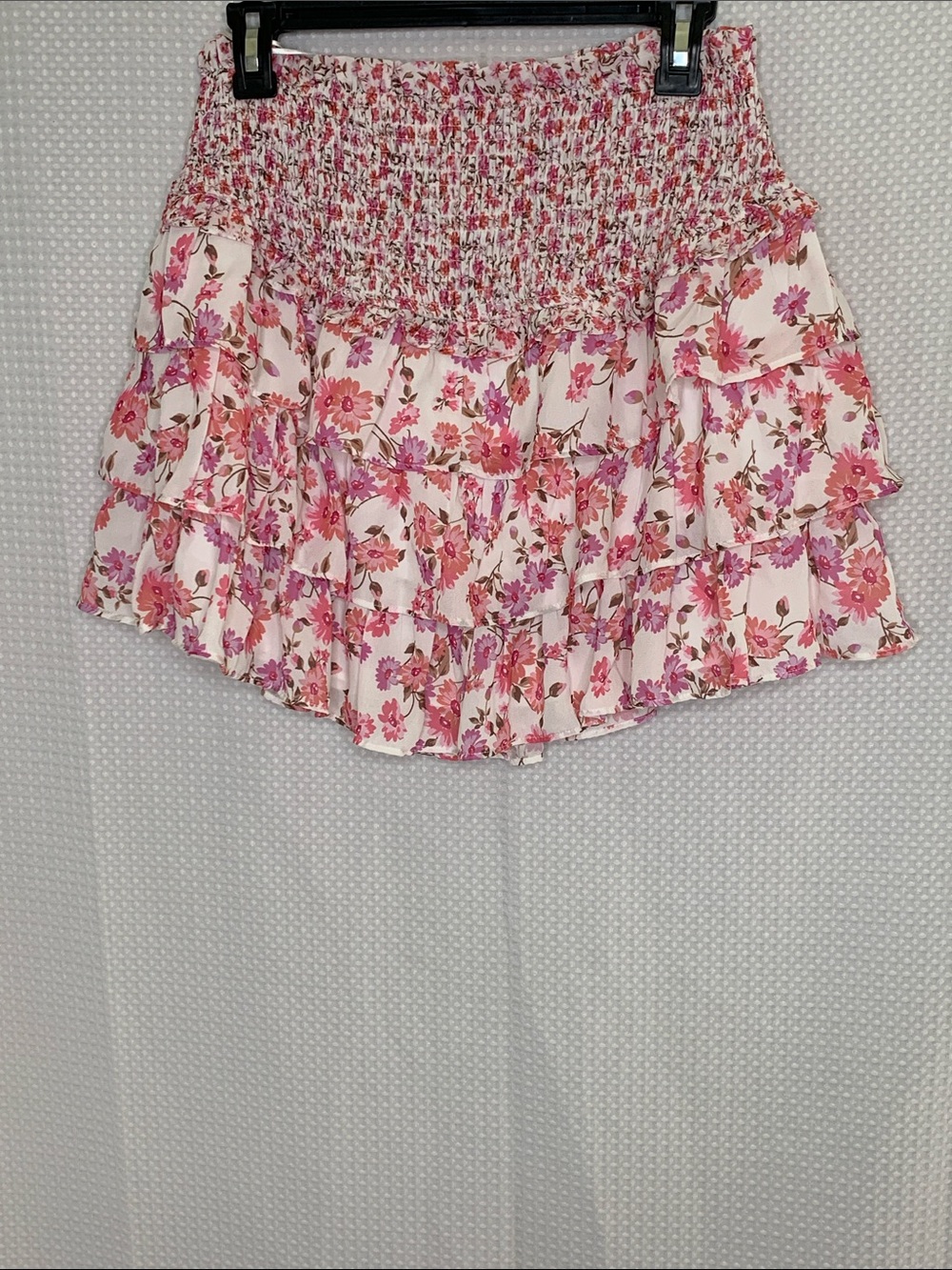 Altar'd State Pink Floral Smocked Circle Skirt - Picture 2 of 11
